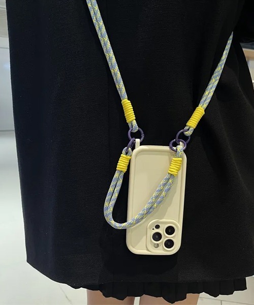 Fun & Daily（ファンアンドデイリー）の「Twin Cord iPhone Case ショルダーストラップアイフォンケース iPhone14 / 15 / 16 / 17 / Plus Pro ProMax Air（スマホケース/カバー・レディース・ブラック/グリーン/ピンク/ホワイト/ベージュ・iPhone 14 Pro/iPhone 14 Pro Max/iPhone 15/iPhone 15 Pro/iPhone 15 Pro Max/iPhone 14/iPhone 16/iPhone 16 Pro/iPhone 16 Pro Max/iPhone 16 Plus/iPhone 15 Plus/iPhone 14 Plus/iPhone 17 Pro/iPhone Air/iPhone 17/iPhone 17 Pro Max）」の12枚目の写真