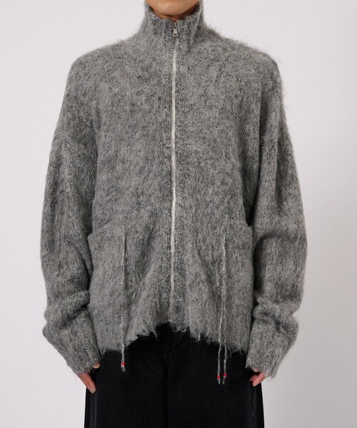 FACCIES/ファッチーズ】SHAGGY DRIVERS KNIT JACKET（ニット/セーター