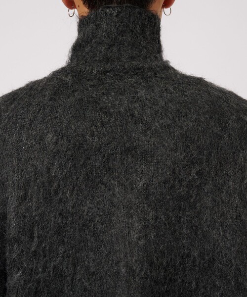FACCIES（ファチーズ）の「【FACCIES/ファッチーズ】SHAGGY DRIVERS KNIT JACKET（ニット/セーター・メンズ・ブラック/グレー・2/1）」の8枚目の写真