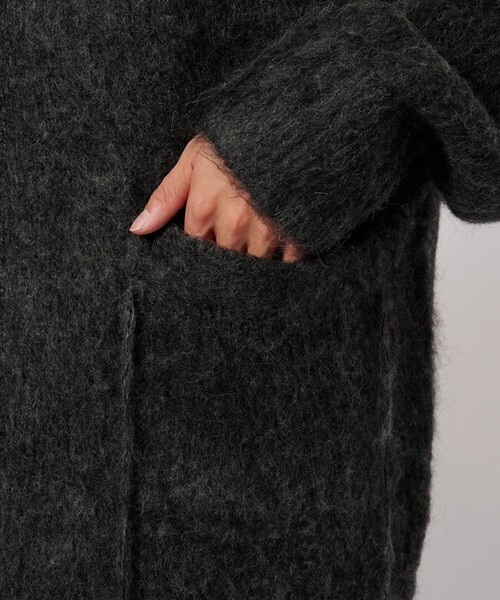 FACCIES（ファチーズ）の「【FACCIES/ファッチーズ】SHAGGY DRIVERS KNIT JACKET（ニット/セーター・メンズ・ブラック/グレー・2/1）」の11枚目の写真