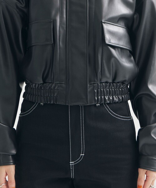 akikoaoki レザージャケット AKIKOAOKI/(アキコアオキ)】Jess 02/ブルゾン/フェイクレザー