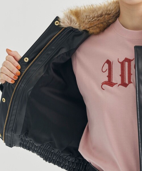 AKIKOAOKI/アキコアオキ】Jess 01/フェイクレザーブルゾン（ブルゾン