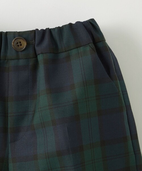 green label relaxing（グリーンレーベルリラクシング）の「TRW ブラックウォッチ ショートパンツ / キッズ 110cm-130cm（スーツパンツ・キッズ・ダークグリーン・110cm/120cm/130cm）」の4枚目の写真