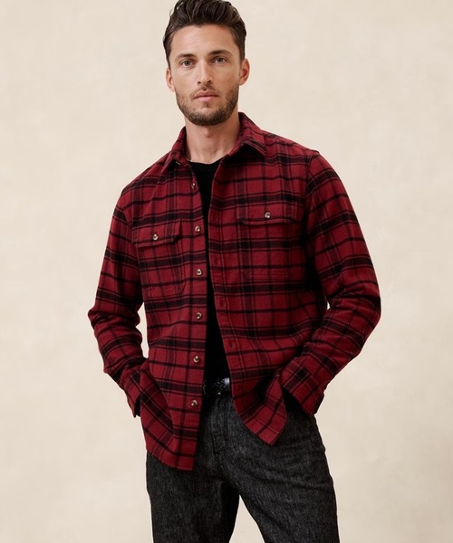 【セール】BANANA REPUBLIC FACTORY STORE ヘビーウェイトフランネルシャツ（シャツ/ブラウス）｜BANANA REPUBLIC FACTORY STORE（バナナリパブリック ファクトリーストア）
