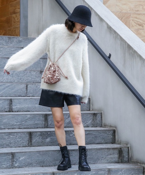 FREE'S MART（フリーズマート）の「◇ウール混シャギークルーネックニット（ニット/セーター・レディース・ホワイト/グレー/ベージュ/グリーン/ピンク・FREE）」の18枚目の写真