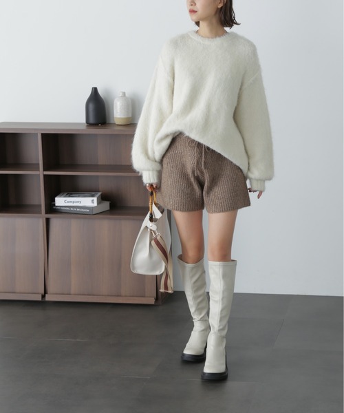 FREE'S MART（フリーズマート）の「◇ウール混シャギークルーネックニット（ニット/セーター・レディース・ホワイト/グレー/ベージュ/グリーン/ピンク・FREE）」の22枚目の写真