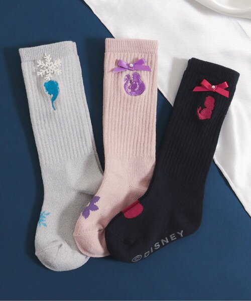 Disney（ディズニー）の「WEB限定 ディズニープリンセス・FROZEN/ハイソックス（ソックス/靴下・キッズ・シルバー/ピンク/ネイビー・12/15 /18/21）」の4枚目の写真