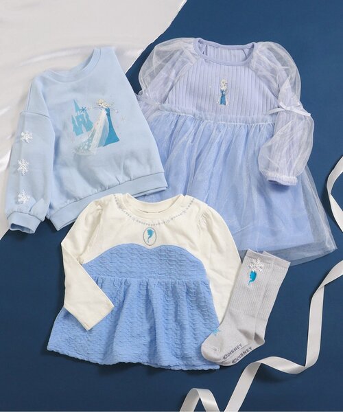 Disney（ディズニー）の「WEB限定 ディズニープリンセス・FROZEN/ハイソックス（ソックス/靴下・キッズ・シルバー/ピンク/ネイビー・12/15 /18/21）」の9枚目の写真