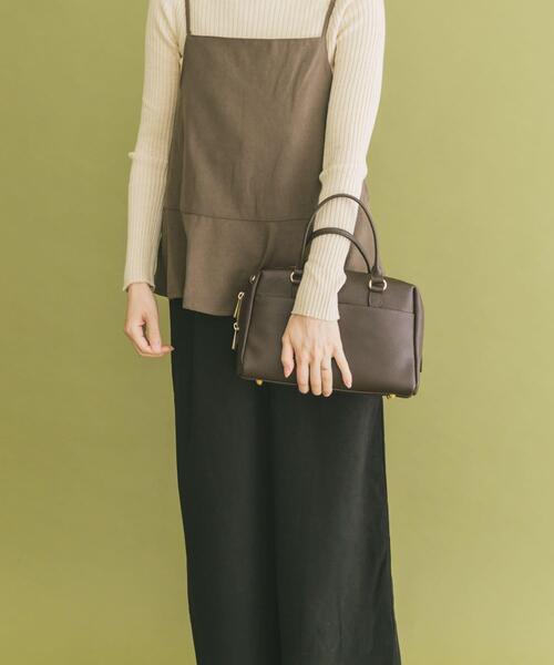 ITEMS URBANRESEARCH(アイテムズ アーバンリサーチ)の「ペプラムキャミオールインワン(ワンピース・レディース・チャコールグレー/カーキ・FREE)」の3枚目の写真