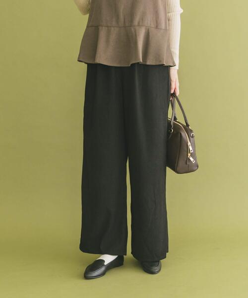 ITEMS URBANRESEARCH(アイテムズ アーバンリサーチ)の「ペプラムキャミオールインワン(ワンピース・レディース・チャコールグレー/カーキ・FREE)」の4枚目の写真