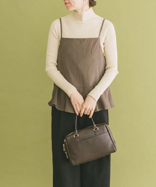 ITEMS URBANRESEARCH(アイテムズ アーバンリサーチ)の「ペプラムキャミオールインワン(ワンピース・レディース・チャコールグレー/カーキ・FREE)」の5枚目の写真