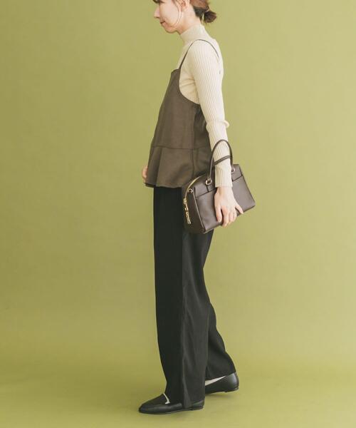 ITEMS URBANRESEARCH(アイテムズ アーバンリサーチ)の「ペプラムキャミオールインワン(ワンピース・レディース・チャコールグレー/カーキ・FREE)」の8枚目の写真