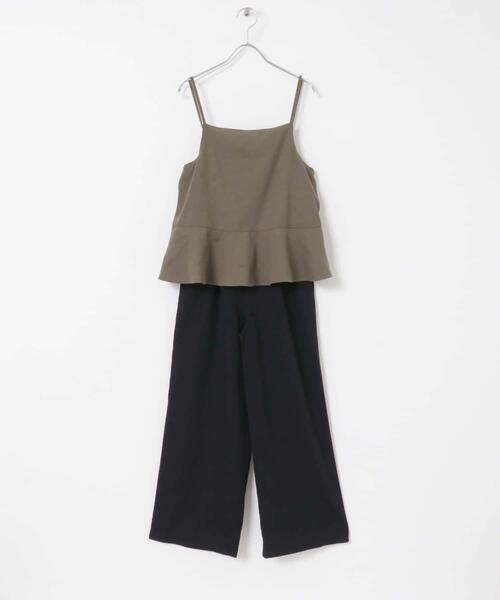 ITEMS URBANRESEARCH(アイテムズ アーバンリサーチ)の「ペプラムキャミオールインワン(ワンピース・レディース・チャコールグレー/カーキ・FREE)」の9枚目の写真