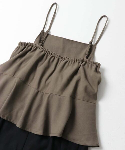 ITEMS URBANRESEARCH(アイテムズ アーバンリサーチ)の「ペプラムキャミオールインワン(ワンピース・レディース・チャコールグレー/カーキ・FREE)」の12枚目の写真