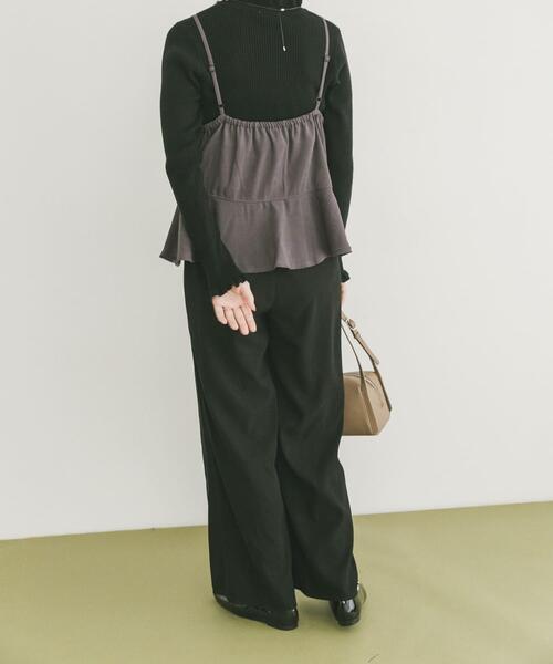 ITEMS URBANRESEARCH(アイテムズ アーバンリサーチ)の「ペプラムキャミオールインワン(ワンピース・レディース・チャコールグレー/カーキ・FREE)」の15枚目の写真