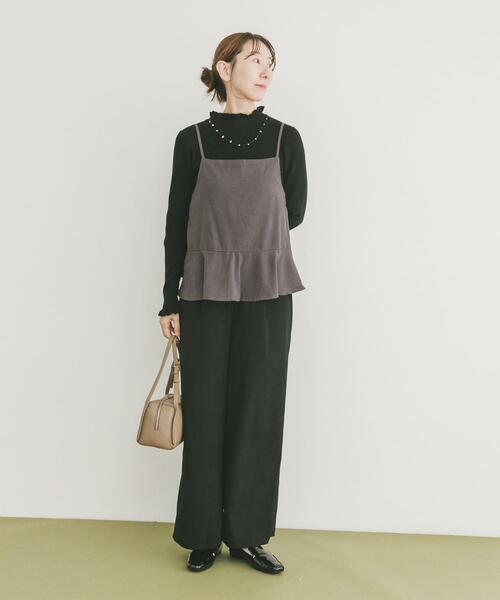 ITEMS URBANRESEARCH(アイテムズ アーバンリサーチ)の「ペプラムキャミオールインワン(ワンピース・レディース・チャコールグレー/カーキ・FREE)」の18枚目の写真