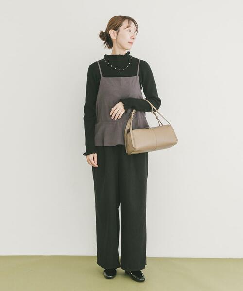 ITEMS URBANRESEARCH(アイテムズ アーバンリサーチ)の「ペプラムキャミオールインワン(ワンピース・レディース・チャコールグレー/カーキ・FREE)」の19枚目の写真
