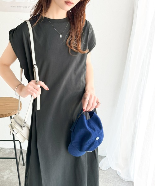 classicalelf(クラシカルエルフ)の「綿100%シンプルモダンデザイン。シルケットアシメタック2WAYワンピース(ワンピース・レディース・ブラック/チャコール/ライトグレー・X-LARGE/SMALL/MEDIUM/LARGE)」の17枚目の写真