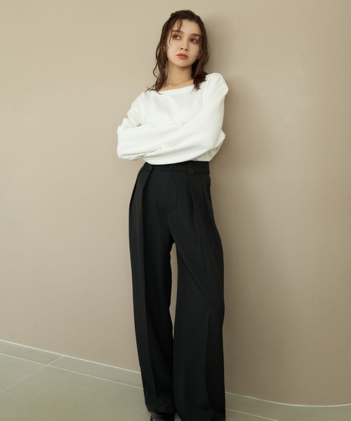 Nu(ニュー)の「【Nu】オフショルスウェット(Tシャツ/カットソー・レディース・ブラック/オフホワイト/ライトグレー・ONE SIZE)」の16枚目の写真