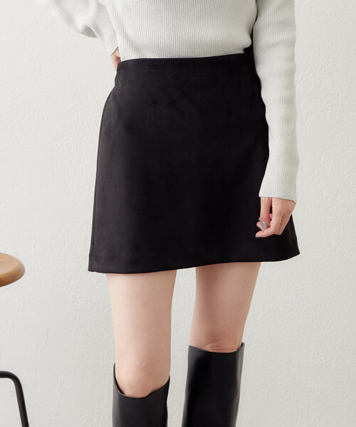 mystic（ミスティック）の「フェイクスェードミニスカパン（その他パンツ・レディース・ブラック/モカ・2/1）」の3枚目の写真