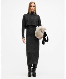 MURIEL 2-IN-1 KNITTED SLIM MIDI DRESS | MURIEL 2-IN-1 ニット スリム ミディ ドレス・ワンピース