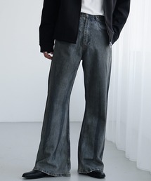 MinoriTY | 【MinoriTY】ヴィンテージペイント加工フレアデニムパンツ メンズ ダメージ加工 秋服(デニムパンツ)