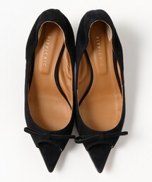 美品♡ピッピシック　リボンパンプス♡37 ♦︎PIPPICHIC♦︎ ピッピシックブラック リボンオープントゥ裏張り