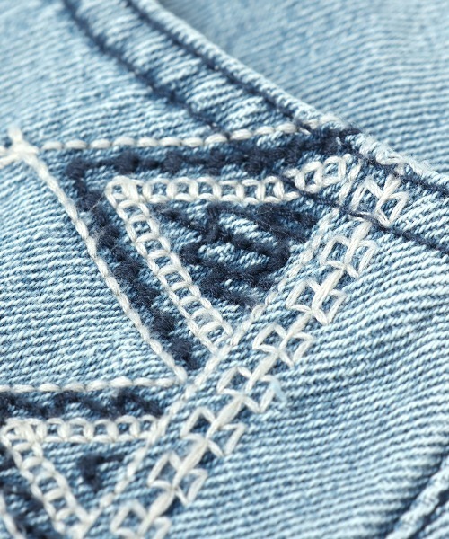 チチカカ(チチカカ)の「デニムカットオフ切替スカート(スカート・レディース・ブラック/ライトブルー/インディゴブルー・FREE)」の6枚目の写真