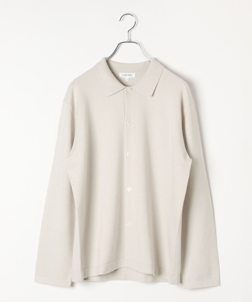 GLOBAL WORK（グローバルワーク）の「メルティポロカーディガン/116385（カーディガン/ボレロ・メンズ・ブルー/アイボリー/ブラック・SMALL/MEDIUM/LARGE/X-LARGE）」の15枚目の写真