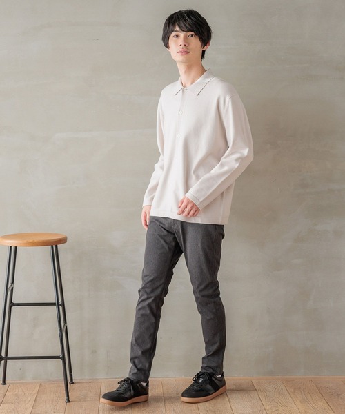 GLOBAL WORK（グローバルワーク）の「メルティポロカーディガン/116385（カーディガン/ボレロ・メンズ・ブルー/アイボリー/ブラック・SMALL/MEDIUM/LARGE/X-LARGE）」の16枚目の写真