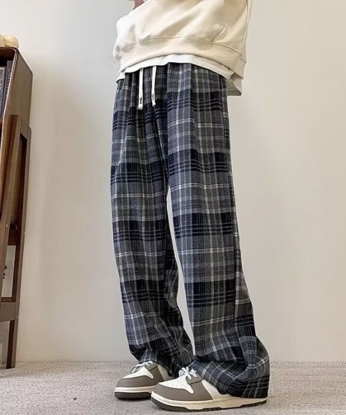 link lot(リンクロット)の「【男女兼用】チェック柄イージーネルパンツ【ウエストゴム】(その他パンツ・レディース・グレー/レッド/イエロー・M/L)」の9枚目の写真