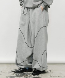 Aphlotus | バイカラー シンメトリーステッチデザイン 裏毛 スウェットパンツ(スウェットパンツ)