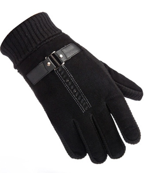 DAY CLOSET(デイ クローゼット)の「【タッチパネル対応】紳士用/メンズ/裏起毛の豚革グローブ/手袋(手袋・メンズ・ブラック/ブラウン・ONE SIZE)」の5枚目の写真