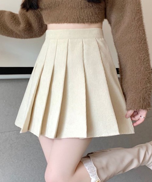 Riff（リフ）の「コーデュロイプリーツミニスカート（スカート）」 - WEAR