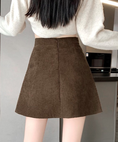 Riff（リフ）の「コーデュロイプリーツミニスカート（スカート