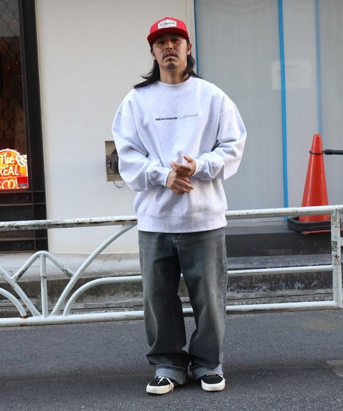 Right-on(ライトオン)の「BEN DAVIS(ベンデイビス)【メンズ】バックプリントスウェット(スウェット・メンズ・ダークグレー/ホワイト・M/L/XL)」の7枚目の写真