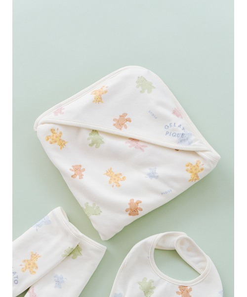 gelato pique（ジェラートピケ）の「【BABY】ぬいぐるみ柄ブランケット（おくるみ・キッズ・オフホワイト・FREE）」の2枚目の写真