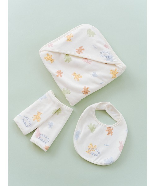 gelato pique（ジェラートピケ）の「【BABY】ぬいぐるみ柄ブランケット（おくるみ・キッズ・オフホワイト・FREE）」の3枚目の写真