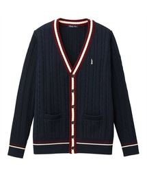 EASTBOY | カーディガン ケーブル ライン入り 綿 7G 制服 学生服 高校生 スクール(カーディガン/ボレロ)