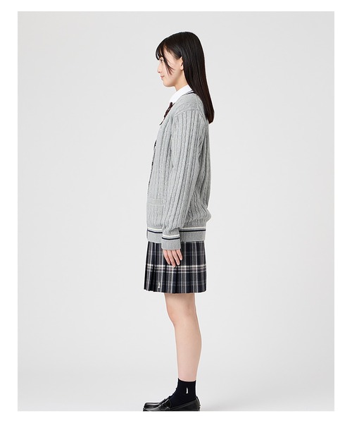 EASTBOY(イーストボーイ)の「カーディガン ケーブル ライン入り 綿 7G 制服 学生服 高校生 スクール(カーディガン/ボレロ・キッズ・ライトグレー/オフホワイト/ネイビー・11号/9号/13号)」の17枚目の写真