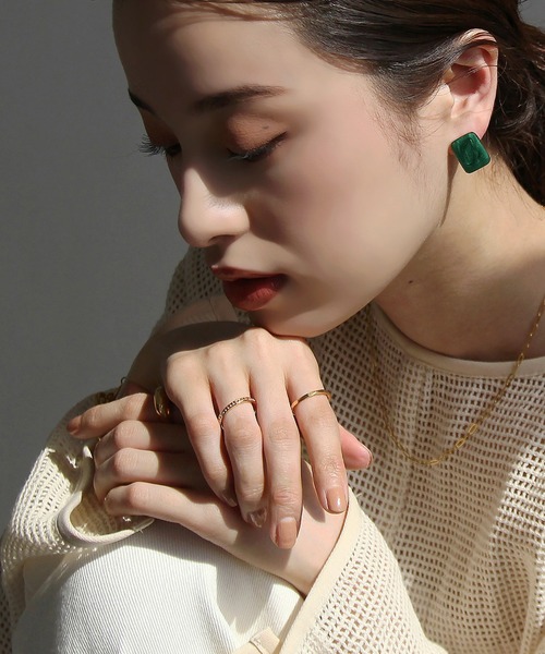 abaskdesign(アバスクデザイン)の「金属アレルギー対応 ダイヤカットリング(リング・レディース・ゴールド・17号/14号/11号)」の4枚目の写真