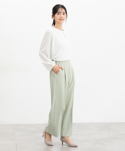 Honeys(ハニーズ)の「【ストレッチ・ウォッシャブル・イージーケア】美ージーストレート(股下62cm)(スラックス・レディース・ダークベージュ/ネイビー/ライトグリーン/ライトグレー/ブラック・S/M/LL/L/3L)」の15枚目の写真