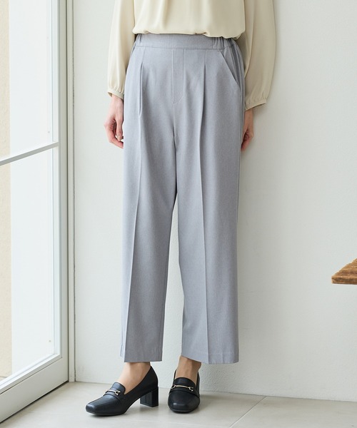 Honeys(ハニーズ)の「【ストレッチ・ウォッシャブル・イージーケア】美ージーストレート(股下62cm)(スラックス・レディース・ダークベージュ/ネイビー/ライトグリーン/ライトグレー/ブラック・S/M/LL/L/3L)」の19枚目の写真