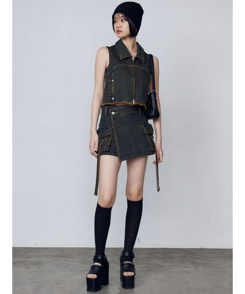 21日目玉商品！machatt  デニムラップショートパンツ 2024SS マチャット machatt デニムラップショートパンツ