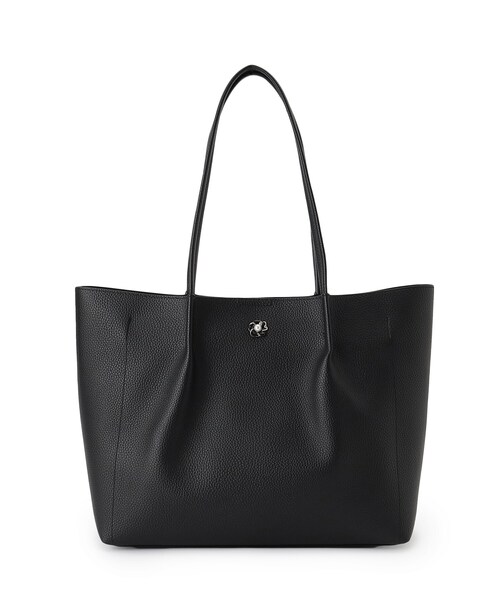 index（インデックス）の「【A4サイズ収納可】フラワーパーツ合皮トートバッグ（トートバッグ・レディース・ベージュ/グレー/ブラック・00）」の13枚目の写真