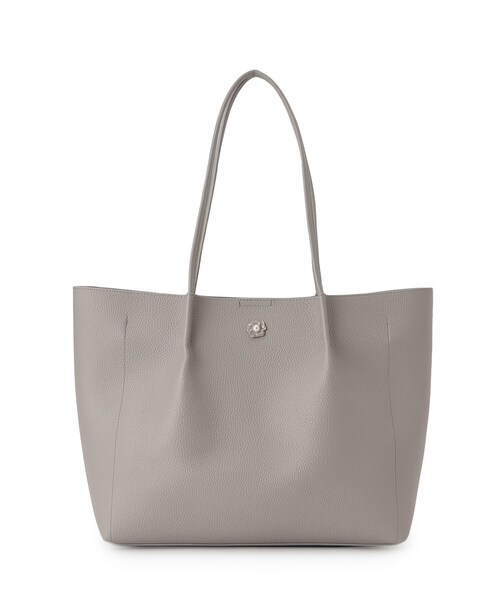 index（インデックス）の「【A4サイズ収納可】フラワーパーツ合皮トートバッグ（トートバッグ・レディース・ベージュ/グレー/ブラック・00）」の14枚目の写真