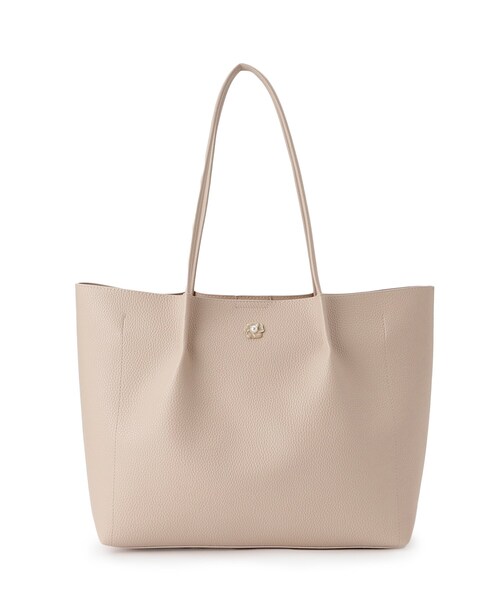 index（インデックス）の「【A4サイズ収納可】フラワーパーツ合皮トートバッグ（トートバッグ・レディース・ベージュ/グレー/ブラック・00）」の15枚目の写真