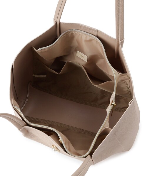 index（インデックス）の「【A4サイズ収納可】フラワーパーツ合皮トートバッグ（トートバッグ・レディース・ベージュ/グレー/ブラック・00）」の19枚目の写真