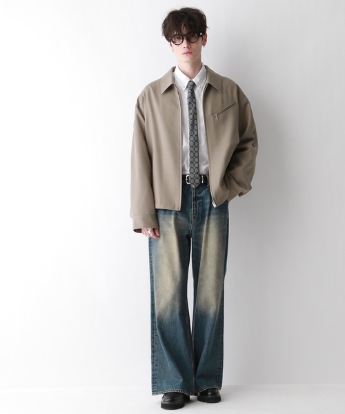 RAGEBLUE（レイジブルー）の「ツイルジップジャケット（ブルゾン・メンズ・ブラック/ホワイト/ベージュ・MEDIUM/LARGE）」の11枚目の写真