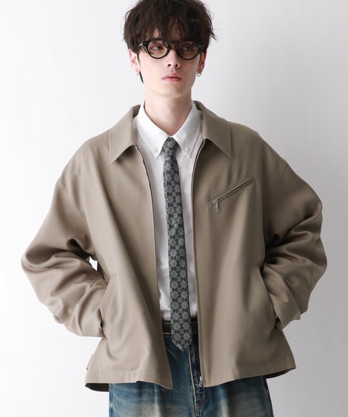 RAGEBLUE（レイジブルー）の「ツイルジップジャケット（ブルゾン・メンズ・ブラック/ホワイト/ベージュ・MEDIUM/LARGE）」の12枚目の写真